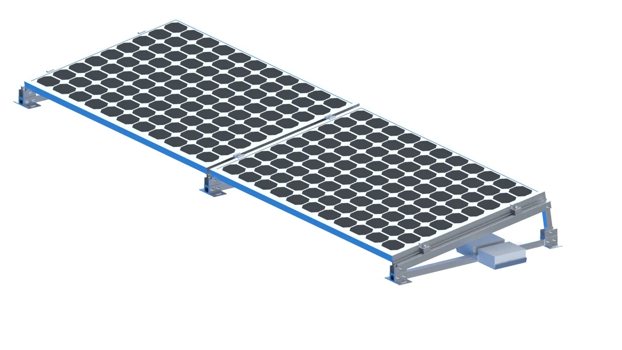 Aluminum Mounting Rail Panel Kit Flat Roof Solar Mounting Solar in Roof Mounting