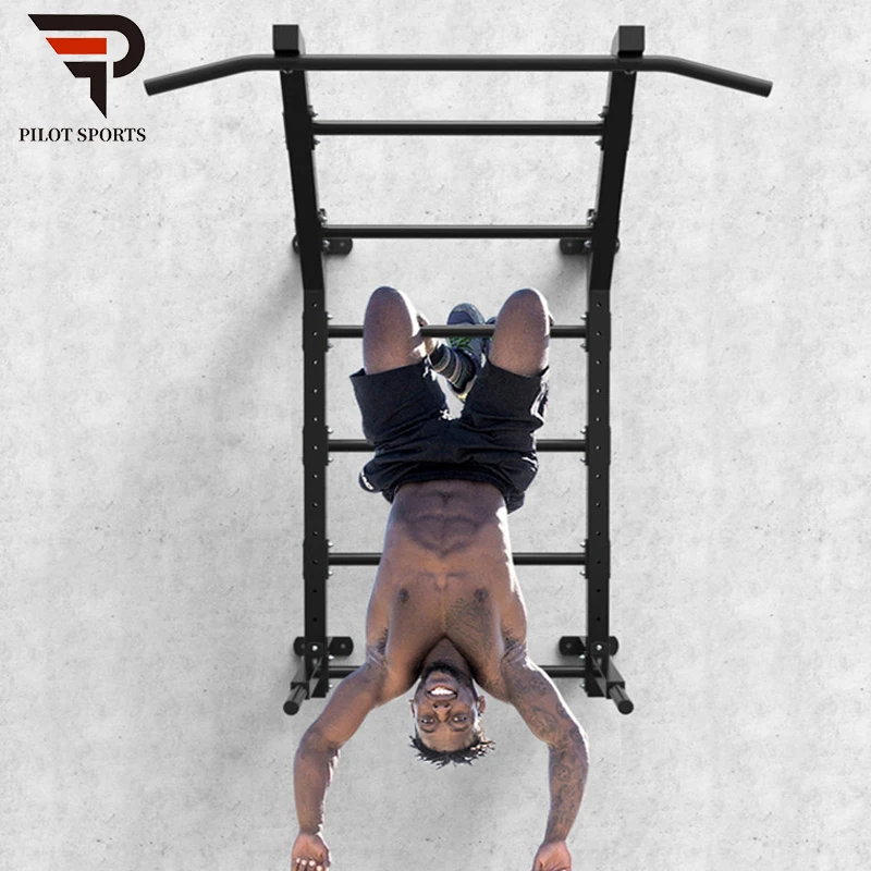 Multifunctional Wall Mounted Pull Up Bar Chin Up bar Dip Station for Indoor Home Gym Workout, Power Tower Set Training Equipment