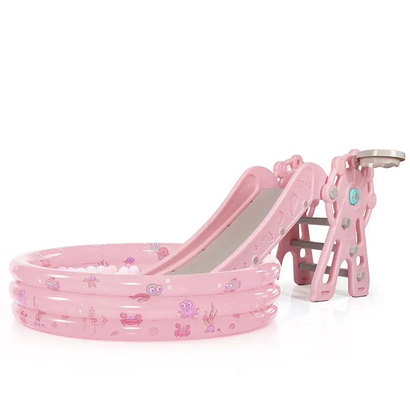 Children Play Plastic Slide Toys Indoor Slide With Ball Pool Outdoor Entertainment Items