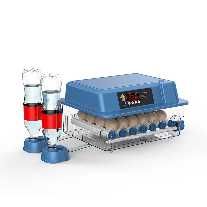 Cheap price 24 egg mini blue incubator poultry egg chicken duck birds hatching breeding equipment