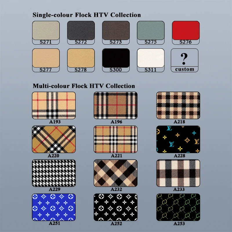 Wholesales Bespoke Premium Two-colour High-Grade Flock HTV Vinyl Film Heat Transfer For Clothing Sportswear Bags