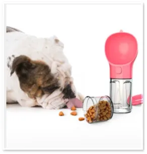 Convenient Most Popular Pet Cat Travel Bottle Contain Food Water Poop Garbage Animal Drinking Cup