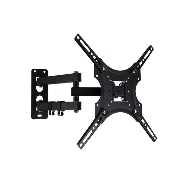 Black Color 14'-55' Motion Wall Mount TV Stand Factory Price Cheap Brackets +-15 Tilt