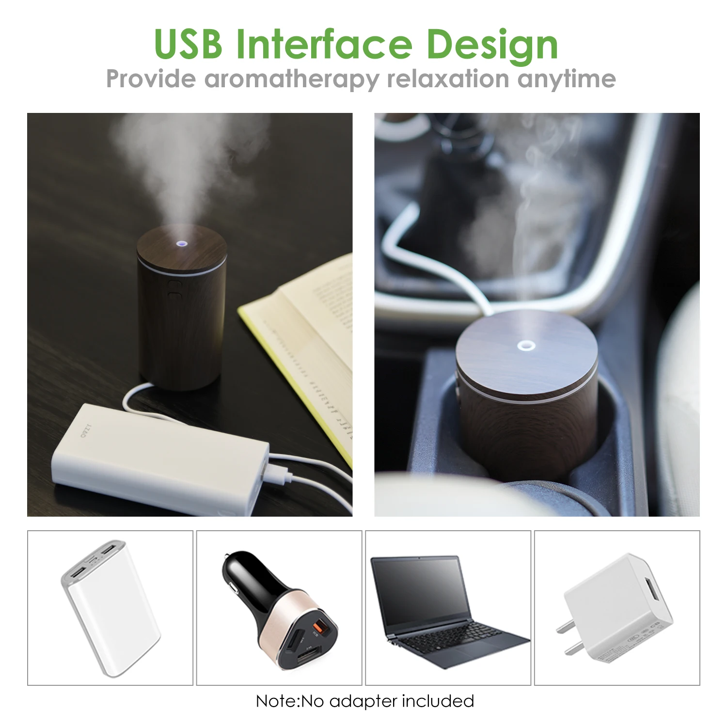 Air Ultrasonic Diffuser Car Portable Usb Humidifier 2023 Humidificador Air Diffuser for Home Appliances