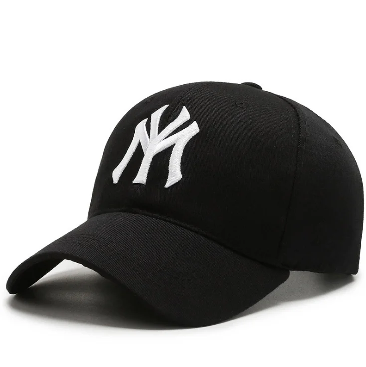
Fashion custom cotton fabric applique letter baseball cap buttons sport ny caps hats men with logo 