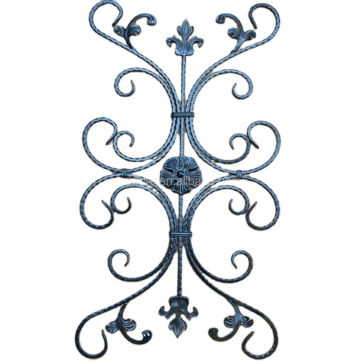 low price gate ornamental metal fence panels wrought iron rosettes for fence