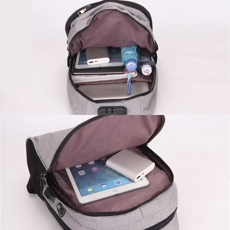 
Backpack Laptop Backpack USB Charging Backbag Travel Daypacks Male School Bookbag Leisure Backpack Anti Theft Mochila 