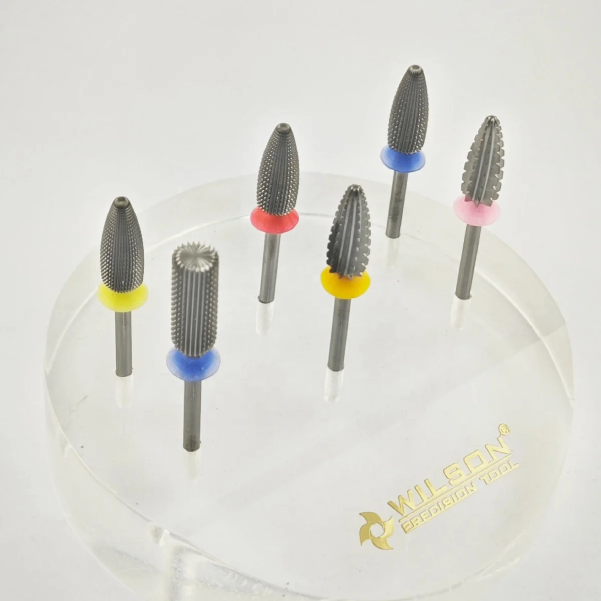 Retail Barrel shape 3 in 1 manicure nail drill bit(R Cut) tungsten carbide hard gel removal nail polish set ceramic nail bit