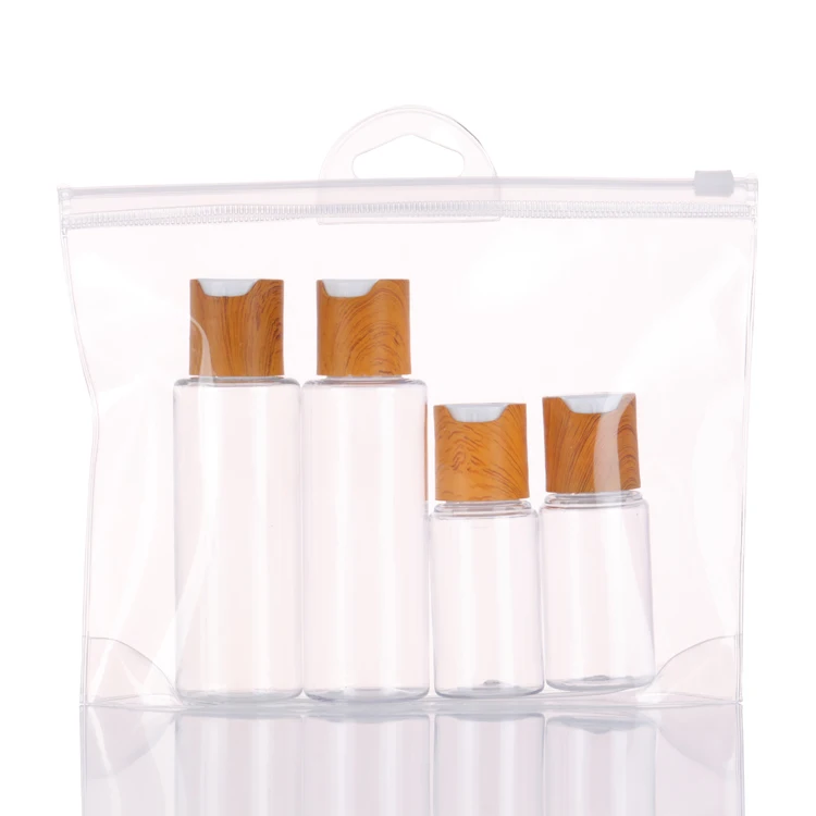 Пластиковая бутылка для отеля с логотипом на заказ, набор для путешествий с крышкой pp