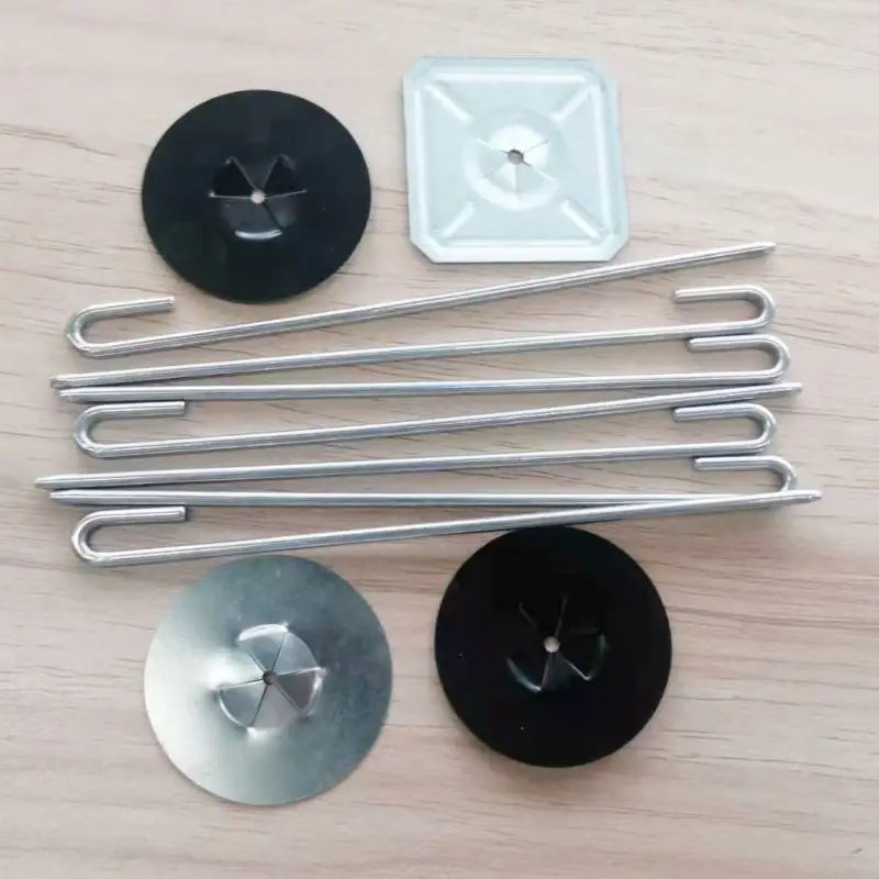 Professional Customized High Quality Thermal New Shooting Metal Wall Stainless Steel Boiler Red Hat J Hook Insulation Nails