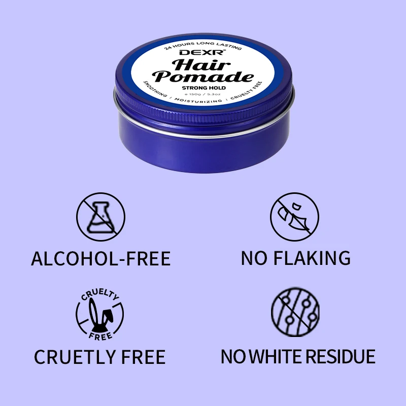 Private brand vitamins hair wax men water based custom smooth texture high shine hair pomade