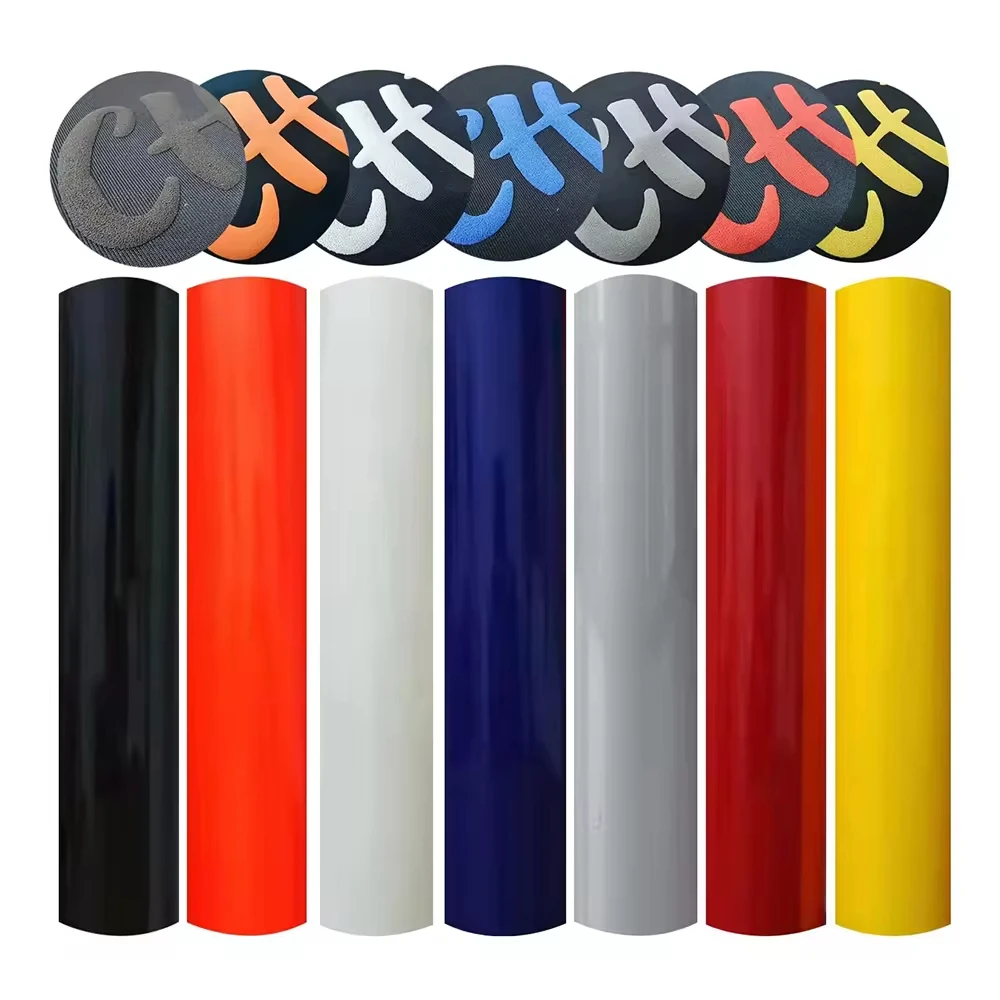 Hot Sell Puff Htv Pu Heat Transfer Vinyl Rolls Printing Materials Heat Press Vinyl Film Heat-transfer Vinyl