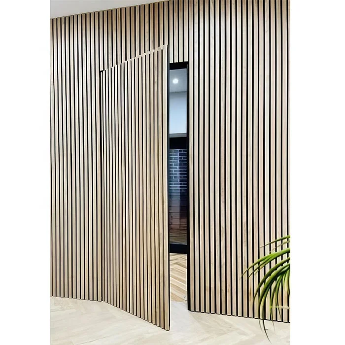 American interior frameless invisible door wooden hidden room door with lock