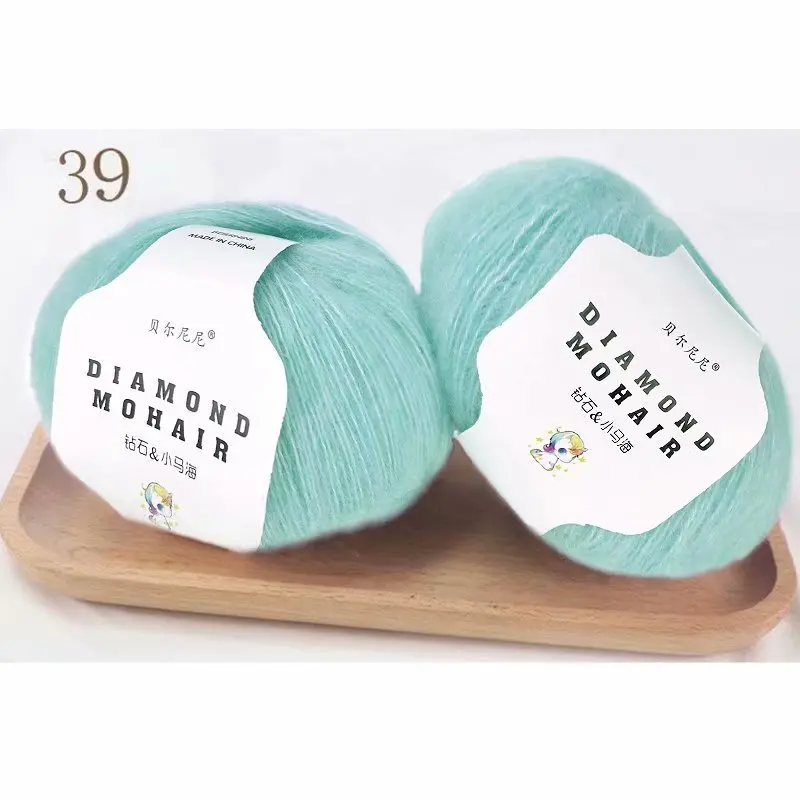 Manufacturers Direct Multi-color Knitted Soft Mohair Yarn Quality Crochet Yarn
