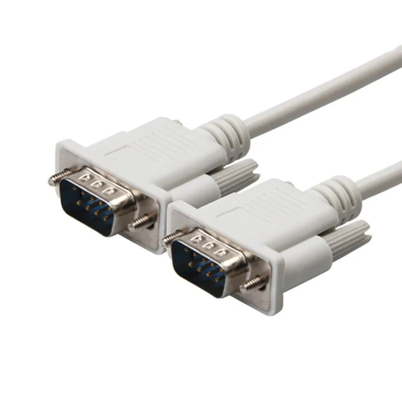 DB9 Male to male RS232 Extension Serial Cable DB9 RS232 Serial Null Modem Cable M/M 9 pin RS232 Null Modem Cable