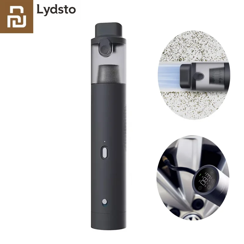 
Youpin Lydsto Handheld Vacuum Cleaner Digital Display Inflator Pump Tire Pressure Detection 10KPa Household & Car Vacuum Cleaner 