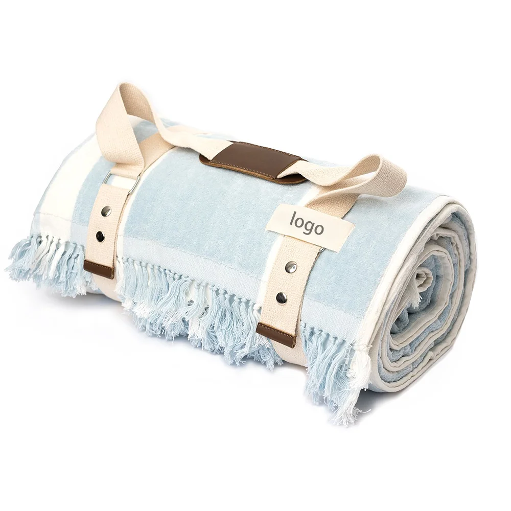 Роскошное складное пляжное полотенце из микрофибры для отдыха на открытом воздухе