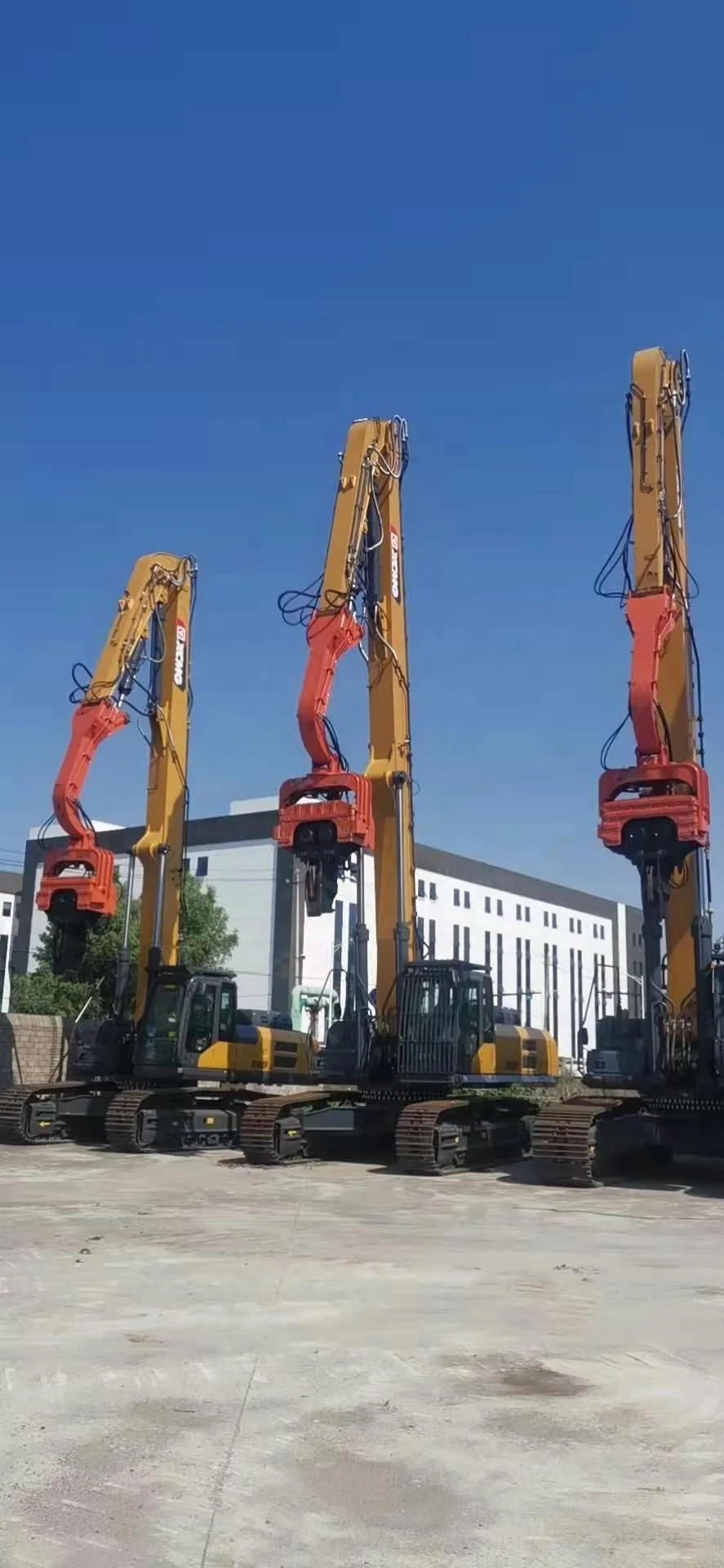 The Hammer Vibrator Vibration Sheet Pile  Hydraulic Vibrating Hammer In Excavator Drive Sheet Pile with compact structure