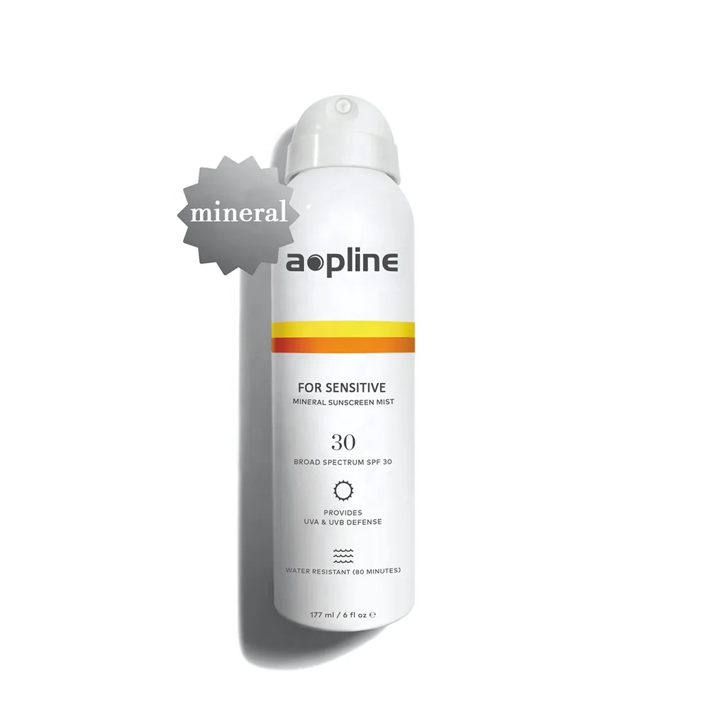 OEM natural organic mineral zinc face spf 50 spray sunscreen private label