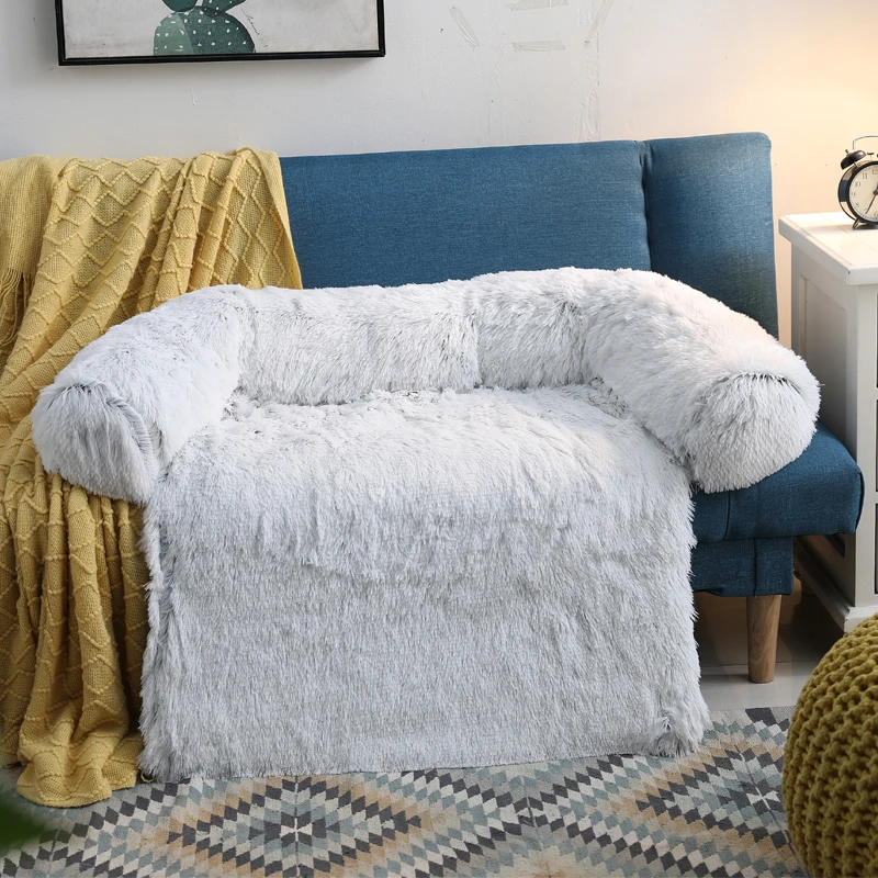 Sogifo Pet Shops Dog Pet Supplies Dog Long Faux Fur Memory Foam Pet Dog Bed