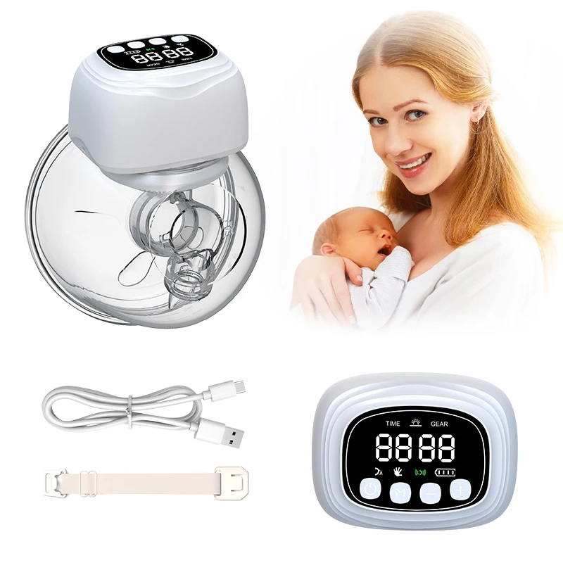 High Quality 1200MAh BPA FREE silicon 3 Modes 9 levels Hands Free Pump Electric Breast Pump Intelligent alert Milk Extractor