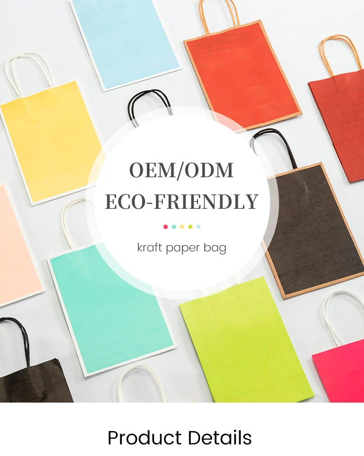 Recyclable Kraft Paper Bag Custom Shopping Paper Bag Black Kraft Paper Bag With Your Own Logo