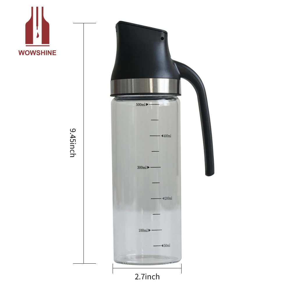 Automatic Kitchen Cooking Vegetable Olive Glass Oil And Vinegar Bottle Oil Dispenser