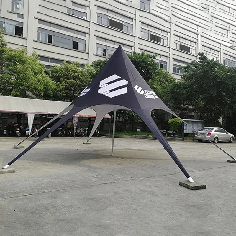 FEAMONT White Canopy Double Peak Stand Spider Sunshade Marquee Star Tent for Events