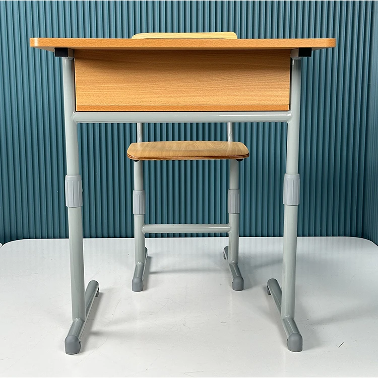 Customized combination cost-effective classroom furniture adjustable height adult home study wooden school chair and desk sets
