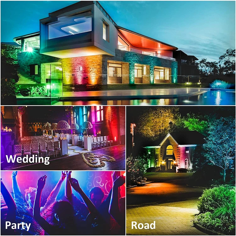 Sigmesh Smart Control RGB CCT Adjustable Dimmable Flood Light Garden Decoration Tuya sigmesh outdoor smart flood light