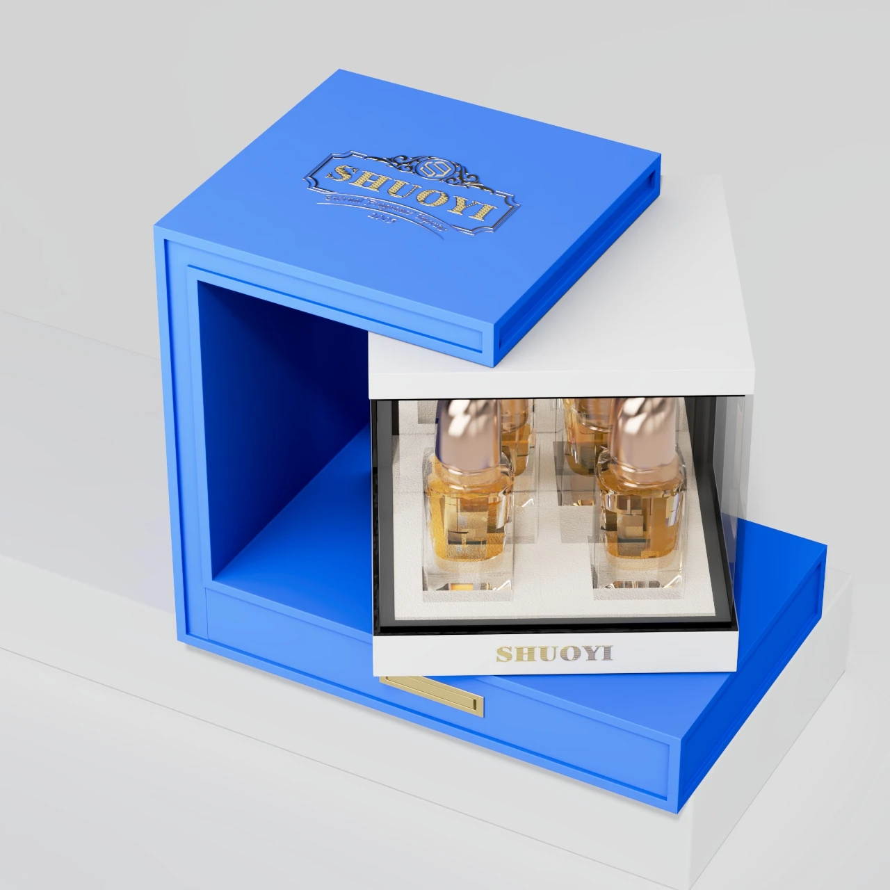 Factory High Quality Design perfume wooden box Dubai black box perfume Luxulry packaging box