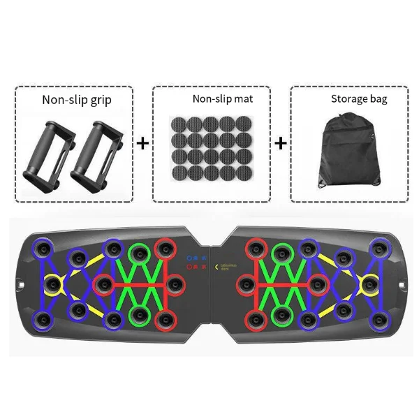 Body Fitness Multifunctional Push-up Bracket Board Gym Foldable Fitness Push Up Board Fitness Set