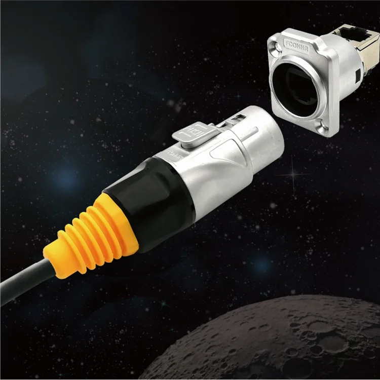  IP68 водонепроницаемый разъем RJ45 уличные Разъемы Ethernet сигнала сетевой Промышленный и