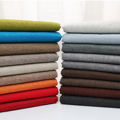 polyester microfiber fabric Factory wholesale Customized Polyester Linen Sofa Fabric with Various Designs Colors