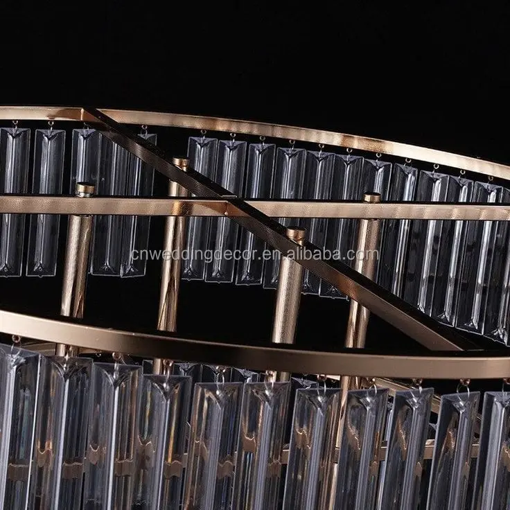 Smooth E-115 durable Wedding crystal Bead Table Flowers stand Geometric Flower Stand Column Vase