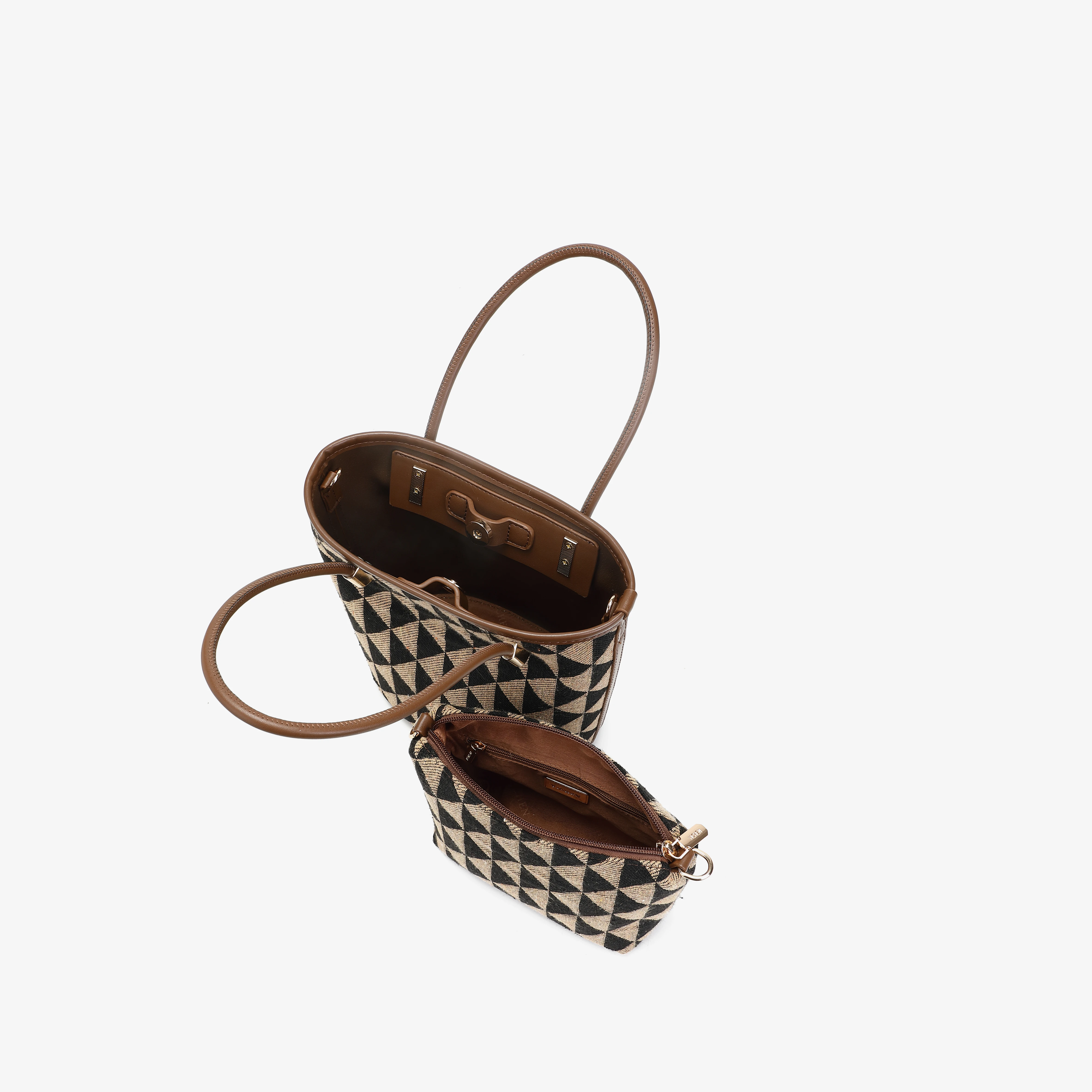 Hot Sale Professional Lower Price Embroidered Fabric Symbole Mini Bag Girls Tote Handbag Small 2 in 1 Crossbody Bags