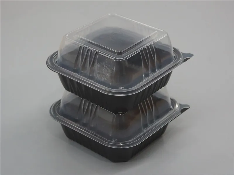Герметичный одноразовый контейнер для еды с 3 отделениями в блистере 9 дюймов