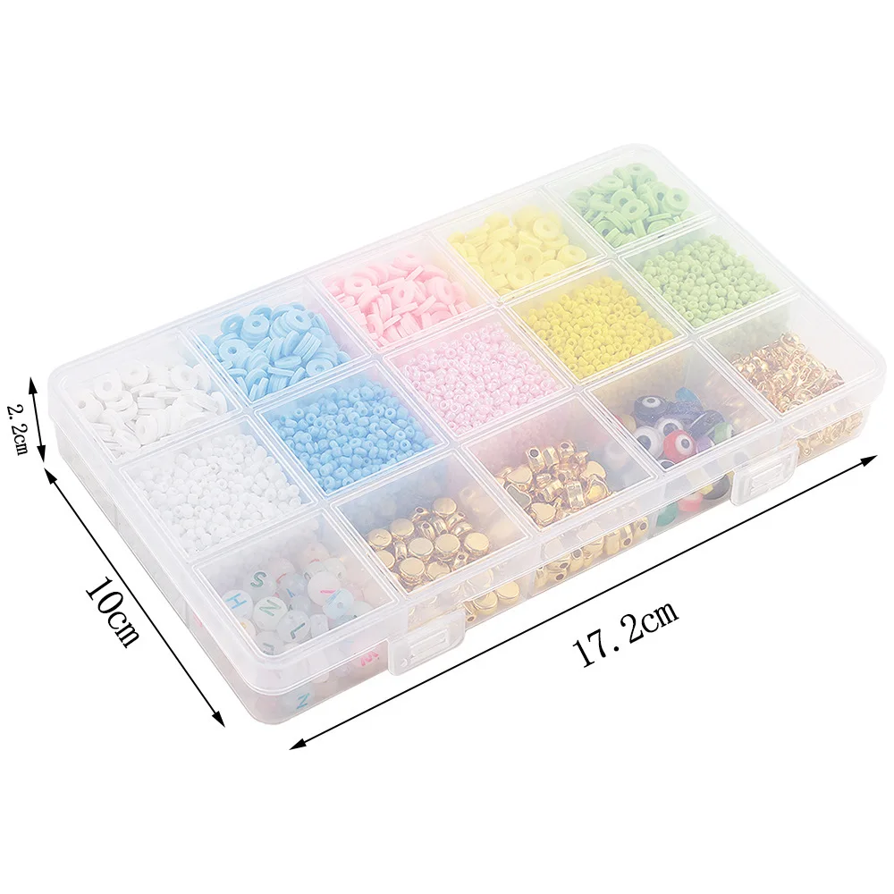 Colorful DIY Craft Accessories Kit for Jewelry Making Includes Bracelet Necklace Acrylic Waist Bead and Glass Beads for Toys
