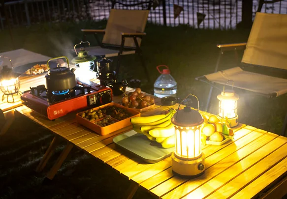 Manufacturer Price Retro Old-Fashioned lights Portable outdoor camping Rechargeable lamp