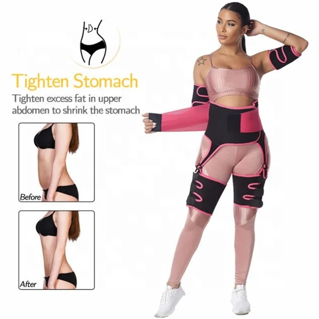 Realsin Women Waist Trainer Compression Fitness Workout Fat Burning Butt Liftter Thigh and Waist Trimmer Shaper