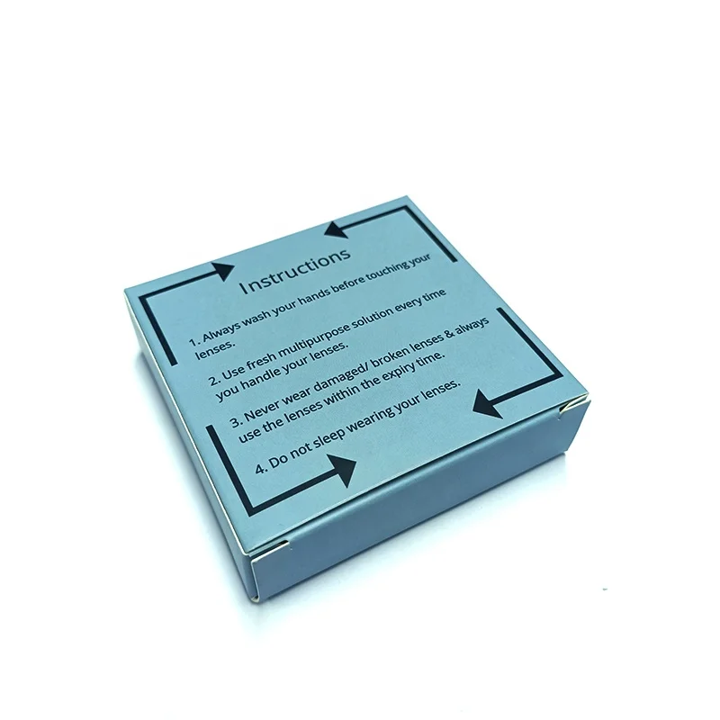 Fashion contact lens Matte blue Whole sale contact lenses packaging box with window