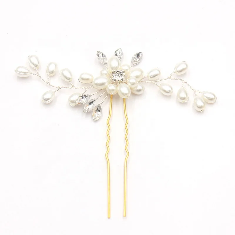 Хрустальные цветочные жемчужные заколки для волос, аксессуары для невесты и подружек невесты, свадебные заколки для волос