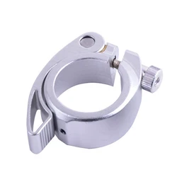 REYGEAK Adjustable Mountain Bicycle Seatpost Clamp Bike Seatpost Clamps Lock Quick Release Cycling Accessories