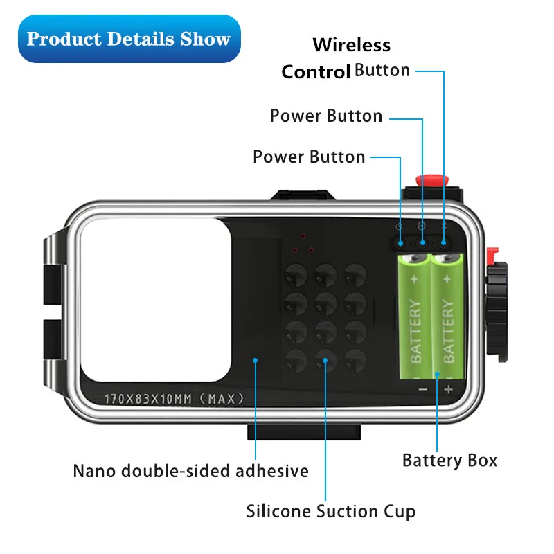 2022 New Creative Professional IPX8 40M/130FT Super Waterproof Deep Diving Phone Housing Case For Android IOS Universal