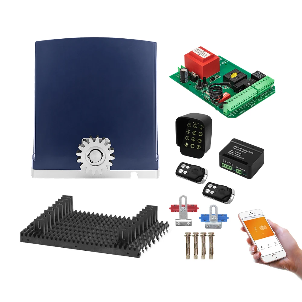 Smart WiFi 1000kg 220V Automatic Slide Electric Sliding Gate Opener Motor With Gear Rack