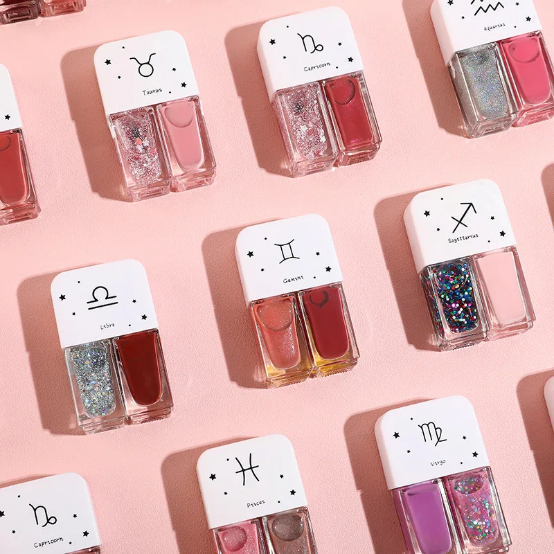 2 in 1 Bright, Long Lasting, Quick Dry, Matte Finish Nail Polish, Hardener, Private Label