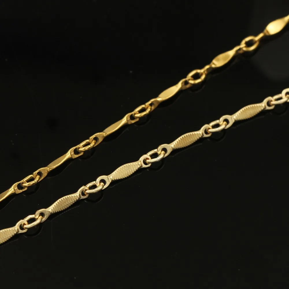 GP1.8mm Patterned Dapped Bar Chain Bulk  14k gold filled for permanent jewelry chains wholesale Dapped Bar Necklace Chain