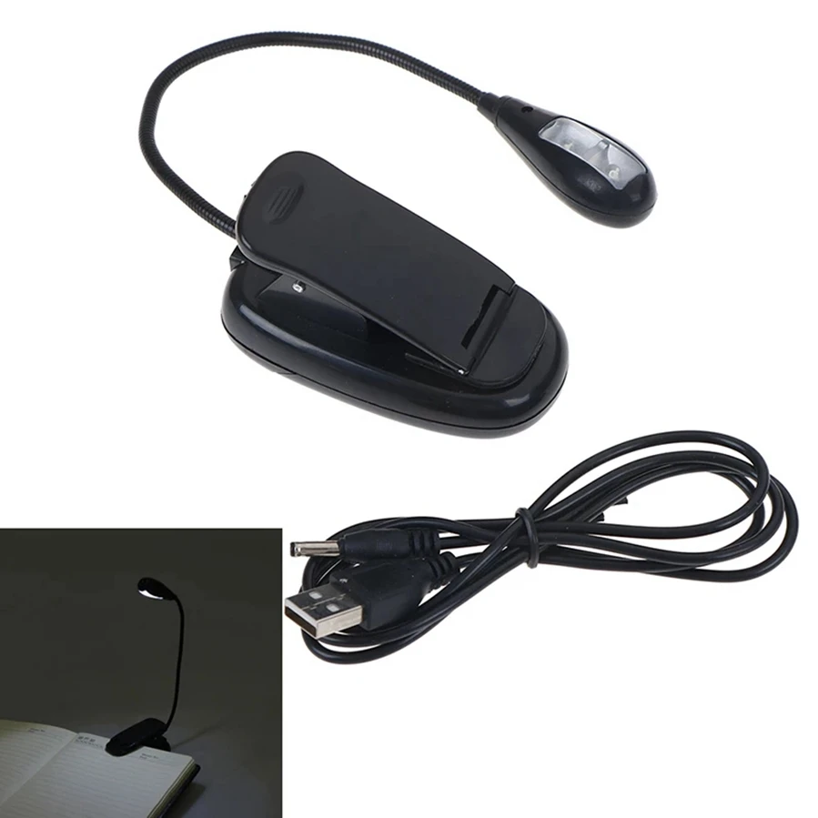 Новый светодиодный зажим типа для чтения настольная лампа с USB кабелем для чтения прикроватные цвета Уход за глазами яркости книга зажим свет