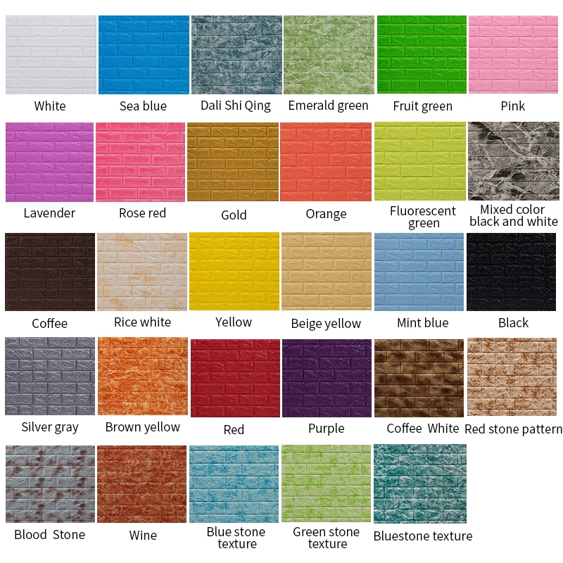 Wall 3d Foam Sticker Home Decoration Main Item Soft Wall 3D Foam Brick Sticker