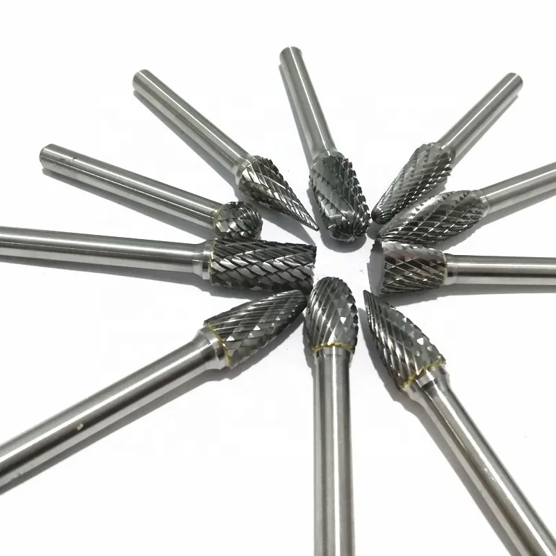 REEKE Extra Length Shank Rotary File Carbide Burr Tool Parts Set